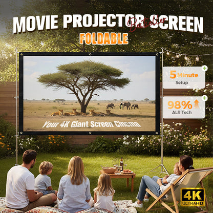 🥳World Cup Mode ON⚽️60% OFF!💞50K+ SOLD! High Definition Projection Screen - 120-inch Diagonal with Matte White Surface for Crystal Clear Home Cinema Experience 🎬🌟