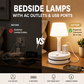 💡 Candeeiro de cabeceira com tomadas CA e portas USB