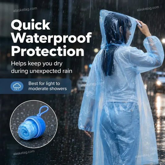 ☔ 50% de desconto + Compre 1 e leve outro grátis! Capa de chuva descartável em formato de mini bola – portátil, impermeável e prática – perfeita para viagens, deslocamentos diários e aventuras ao ar livre 🌧️✨