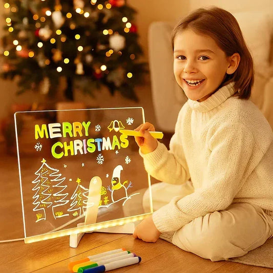 ✨PREÇO ESPECIAL POR TEMPO LIMITADO: £13,99!!⏳🎨Prancheta de Desenho com LED Luminoso para Crianças