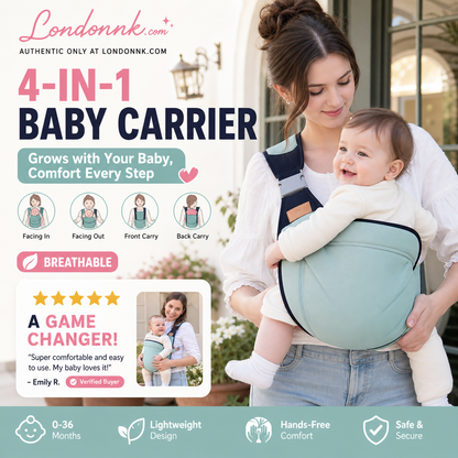 👶 50% de desconto agora! 🧺 Canguru 4 em 1 com tela respirável – 0 a 36 meses, uso frontal e nas costas – proximidade com o bebê e mãos livres 💕