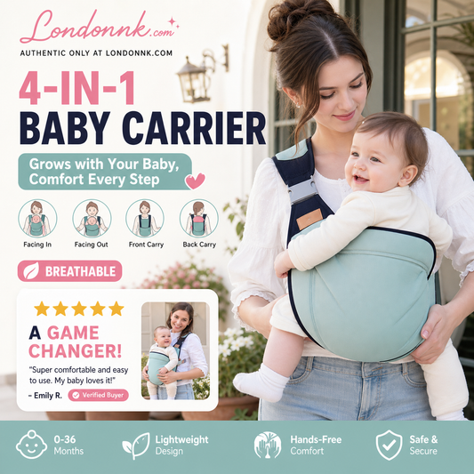 👶 50% de desconto agora! 🧺 Canguru 4 em 1 com tela respirável – 0 a 36 meses, uso frontal e nas costas – proximidade com o bebê e mãos livres 💕
