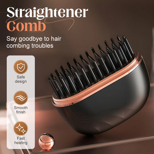 ✨50% DE DESCONTO AGORA! Escova Alisadora Elétrica Sem Fio, Portátil e Recarregável, com 3 Níveis de Temperatura Ajustáveis; Ferramenta de Modelagem com Aquecimento Rápido e Proteção Antiqueimadura — Ideal para Viagens e Uso Diário.