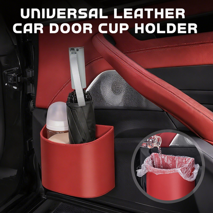 🥳PROMOÇÃO IMPERDÍVEL DE 2026🥳💞MAIS DE 50 MIL VENDIDOS!🚗🧺 50% DESCONTO! Suporte para copos em pele para porta de carro – Abertura ampla, fácil acesso a bebidas e telemóvel. Encaixe seguro com clipe. Pele PU, resistente e elegante. 🛡️✨