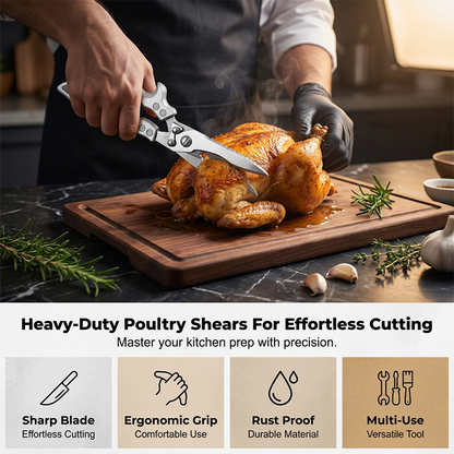 ✂️🍗 Tesoura de Cozinha Multiuso e Resistente – Corta com Potência Máxima! 🔪💪