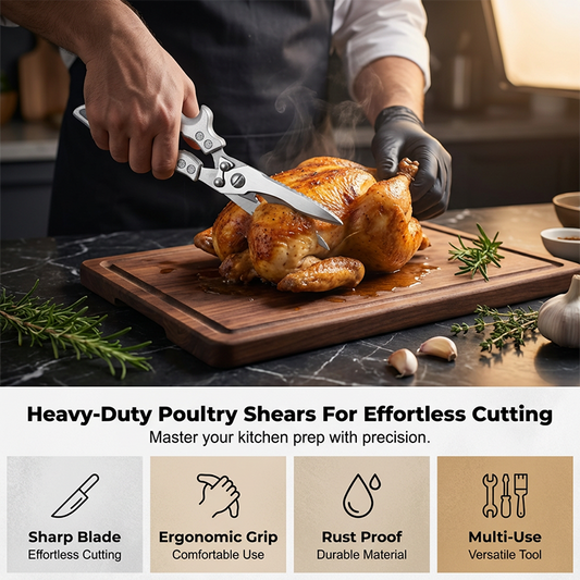 ✂️🍗 Tesoura de Cozinha Multiuso e Resistente – Corta com Potência Máxima! 🔪💪