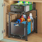 🗄️ 50% de desconto agora! 📦 Organizador de armário com gavetas duplas deslizantes – 5 alturas ajustáveis e 2 prateleiras – Aço carbono e alta capacidade – Não requer instalação – Perfeito para cozinha, banheiro e escritório 🏠