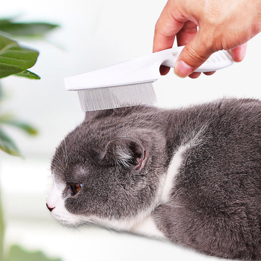 🐾💆 50% de desconto! Pente de massagem que remove pulgas, carrapatos e pelos soltos em uma única passada. Feito de aço inoxidável — resistente à ferrugem — e seu pet vai ronronar de satisfação.