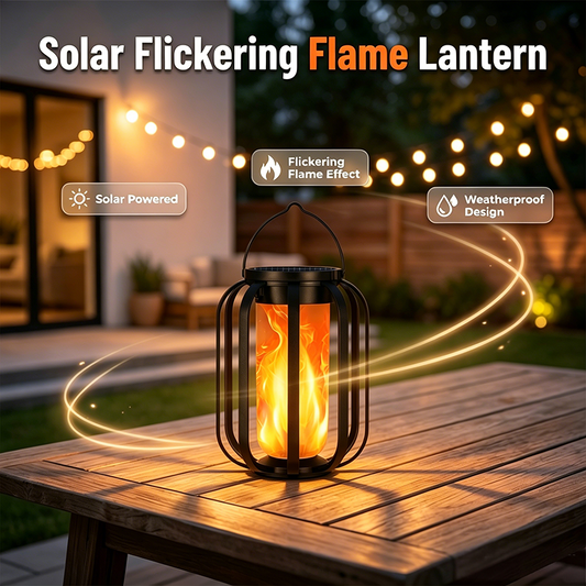 🏮 50% de desconto agora! ☀️ Lanterna Solar com Efeito de Chama Oscilante – À prova d'água e automática – Luz quente realista, perfeita para pátios, jardins ou caminhos – sem necessidade de cabos 🌙