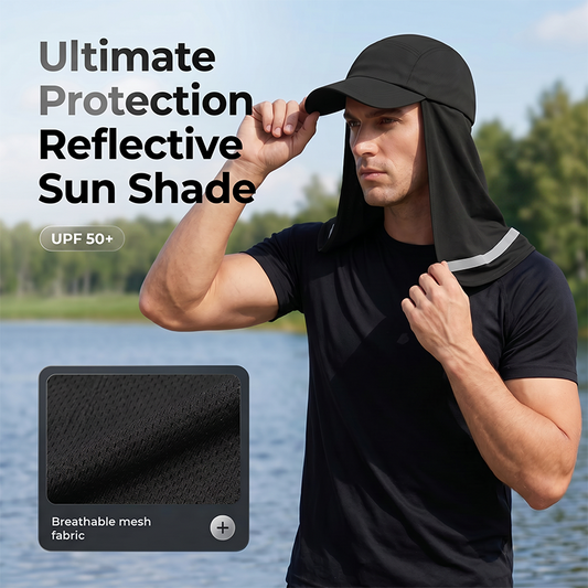 🧢 Chapéu com proteção solar refletora para o pescoço – Proteção UV e alta visibilidade! ✨ Tecido refrescante e respirável – Perfeito para pesca, caminhadas e jardinagem. 🌞 Extensão para o pescoço – Compre 3 e ganhe 10% de desconto extra! 🏞️