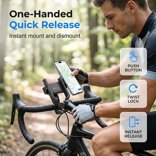 🎉 Promoção de 2026 — Mais de 42.000 unidades vendidas! 🚴‍♂️ Suporte de celular para bicicleta com liberação rápida – Trava segura e acolchoamento à prova de choque 📱