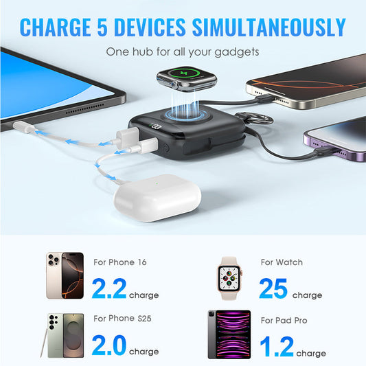 Power Bank Portátil com Carregamento Rápido Magnético
