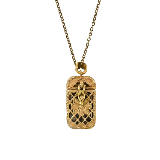 Colar com Pingente de Medalhão de Tarô Estilo Vintage