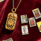 Colar com Pingente de Medalhão de Tarô Estilo Vintage