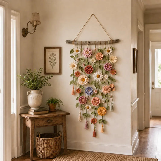 🌸ÚLTIMO DIA COM PREÇO ESPECIAL!!🌸 Decoração de parede com flor de crochê