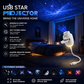 🌌✨ Projetor USB noturno – luz de estrelas, slides cósmicos, ambiente mágico! 🇧🇷