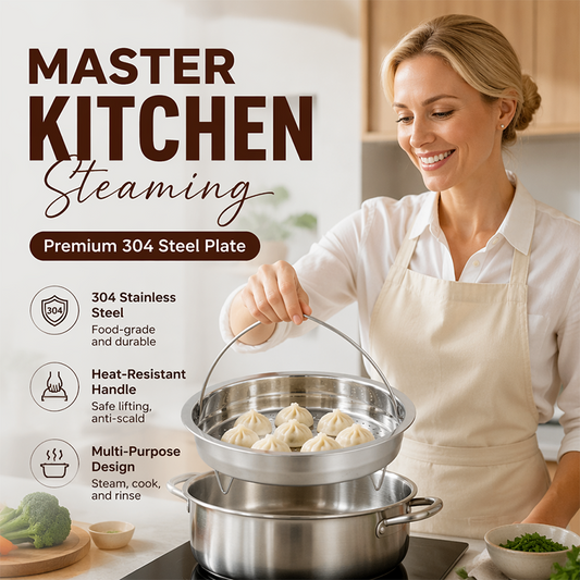 Stainless Steel Steamer Basket Insert with Handle