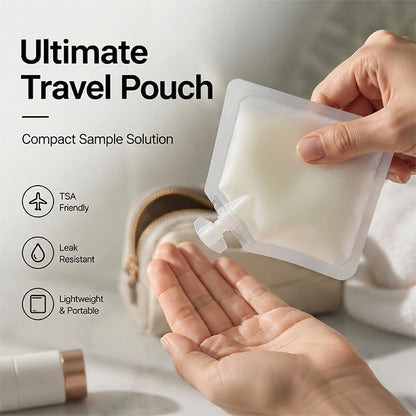 Mini Sachês Flexíveis Reutilizáveis para Viagem