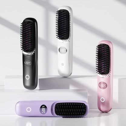 🎄Christmas Sale 60% OFF🔥2-in-1 Straightening & Cordless Hair Straightener with LED Display