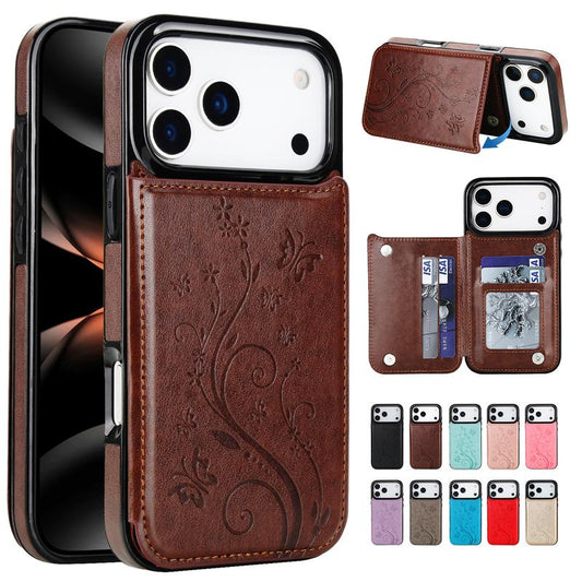 Capa Elegante com Porta-Cartões e Estampa Floral