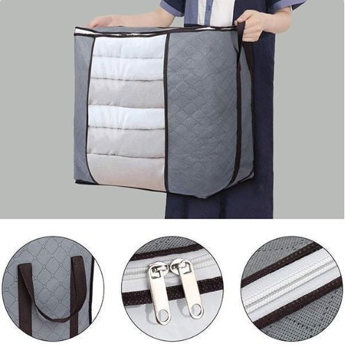 🧺 50% de desconto! 🛏️ Bolsa para guardar edredons – À prova de poeira, grande capacidade e perfeita para armazenar edredons e travesseiros 🗄️