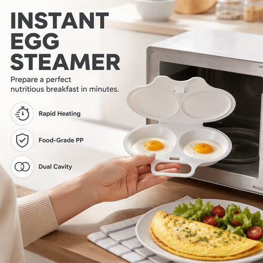 🥚 Ovos Pochê Perfeitos em 2 Minutos – Sem Óleo, Sem Respingos. Cozedor de Ovos para Micro-ondas com Tampa Antirrespingo.