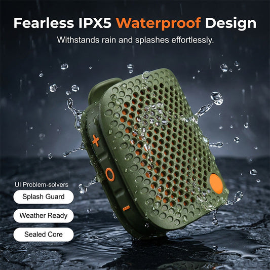 🔊 50% de desconto agora! 🎵 Caixa de som Bluetooth portátil com estéreo TWS – à prova d'água (IPX5), compacta e com graves potentes – perfeita para uso ao ar livre 🏕️
