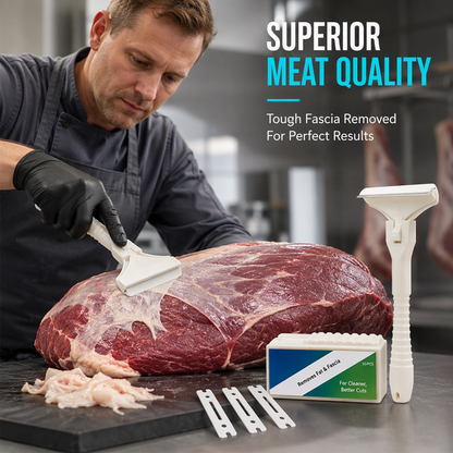 🥩🔥 50% de desconto! Raspador de carne em aço inoxidável – Ferramenta prática para remover gordura e fáscia de carne bovina e suína 🔪✨