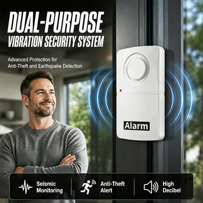 🚨 Alarme de Vibração Sem Fio para Portas e Janelas – Sensor de Segurança para Casa Inteligente