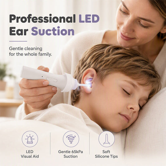 💡 Compre 2 e leve 1 grátis! Limpador de ouvido com LED para toda a família – Remova a cera de forma segura e delicada; perfeito para crianças e adultos 👨‍👩‍👧‍👦✨