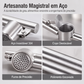 Esmagador de alho de aço inoxidável premium