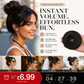🏆 Oferta por tempo limitado: compre um e leve outro grátis 🔥✨ Crie um coque chique e descomplicado em instantes 💖